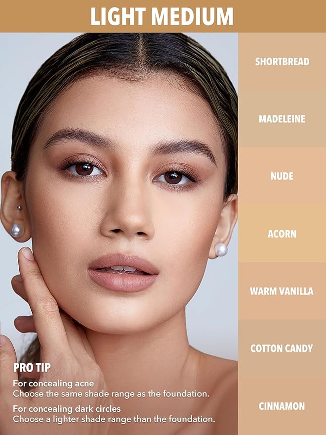 SHEGLAM 12HR Full Coverage Concealer Matte Finish Concealer Stick for Under Eye and Dark Circles - Nude-BrightBean Baby