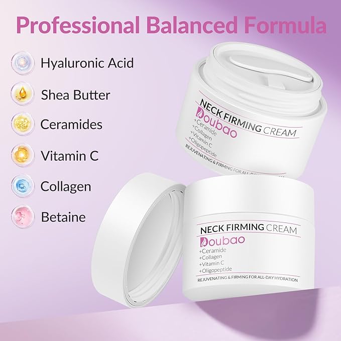 Neck Firming Creams for Tightening and Firming, Moisturizer Face Cream with Collagen, Hyaluronic Acid, Day & Night Anti-Aging Skin Tightening Cream Neck, Décolleté & Face – 1.7Fl Oz-BrightBean Baby