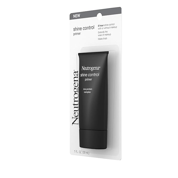 Neutrogena Shine Control Mattifying Liquid Face Primer for Oily Skin, Lightweight, Non-Comedogenic and Non-Greasy Pore and Makeup Primer with Oil-Absorbing Rice Protein, 1 fl. oz (Pack of 2)-BrightBean Baby