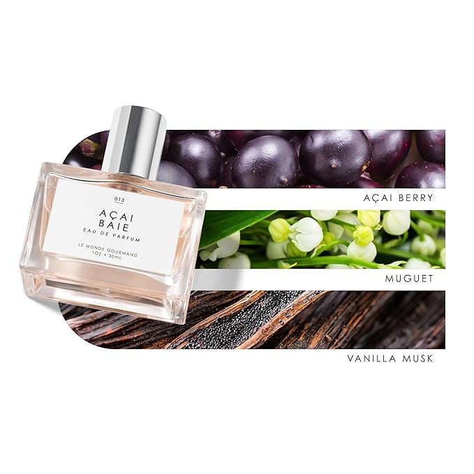 Le Monde Gourmand Açai Baie Eau de Parfum - 1 fl oz (30 ml) - Vanilla, Berry, Muguet Perfume Notes-BrightBean Baby