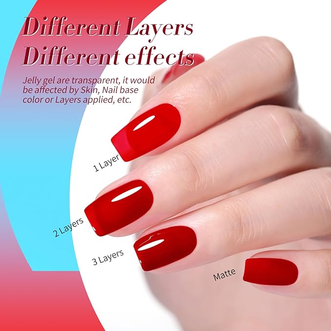 Born Pretty Neon Jelly Gel Nail Polish Glass Crystal Spring Summer Transparent Ice Jelly Gel Polish with Silver Holographic Glitter Cat Magnetic Eye Gel Polish Collection Minicure DIY Gifts 6PCS-BrightBean Baby