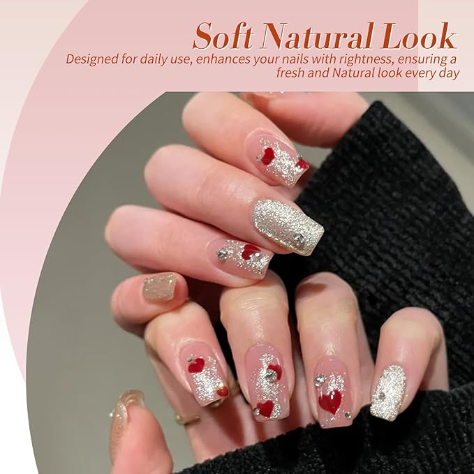 Born Pretty Gel Nail Polish Nude Pink Series,Jelly Transparent,Cat Magnetic Eye,Shimmer Glitter Holographic Nude Pink Gel Polish Kit for Salon Manicure and Nail Art DIY at Home 6Colors-BrightBean Baby