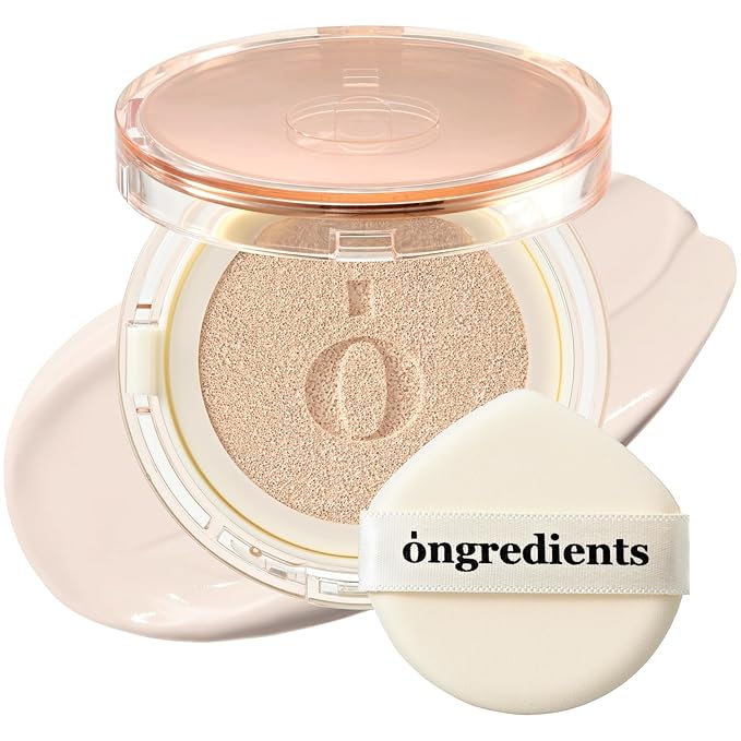 Skin Barrier Glow Cover Cushion, All-day Coverage, Glow Finish, Lightweight, Skincare-Like Texture, Non-cakey Makeup, Korean Cushion Foundation (#13C First Snow, 0.49 oz)-BrightBean Baby