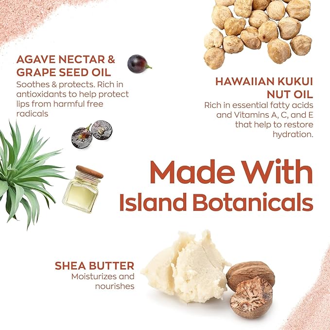 Hanalei Lip Treatment Duo – Hydrating Lip Balm & Repair for Dry, Chapped Lips with Kukui Oil, Shea Butter, Agave & Grapeseed Oil – Clear Lip Moisturizer & Conditioner, Full & Mini Travel-Size-BrightBean Baby