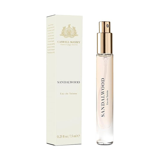 Caswell-Massey Sandalwood Eau de Toilette Discovery, Clean & Fresh Yet Undeniably Warm, Unisex Sandalwood Scent, Sample Size Vial, Perfume for Men & Women, 0.25 Fl Oz-BrightBean Baby