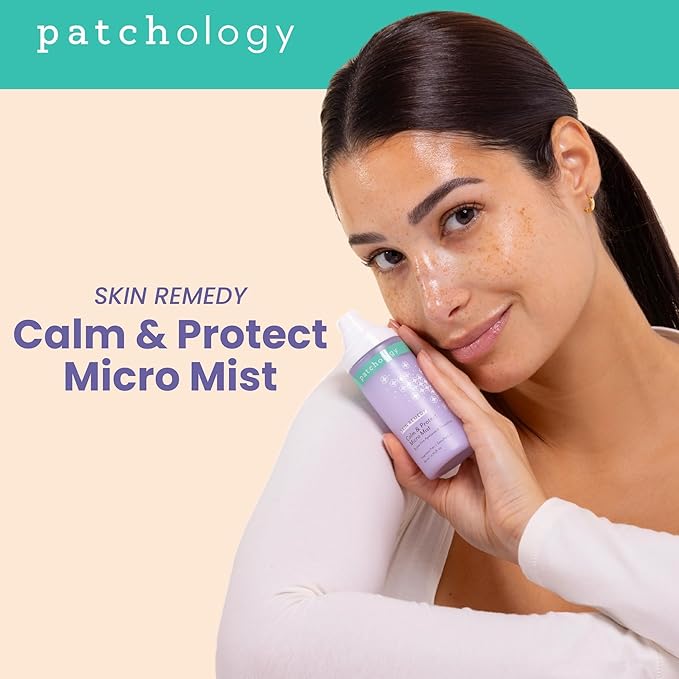 Patchology Skin Remedy Calm & Protect Micro Mist – Hydrating Facial Spray with Ectoin, Probiotics & Botanical Blend - Fragrance Free - Refines Pores & Leaves a Fresh Glow - 80 mL-BrightBean Baby