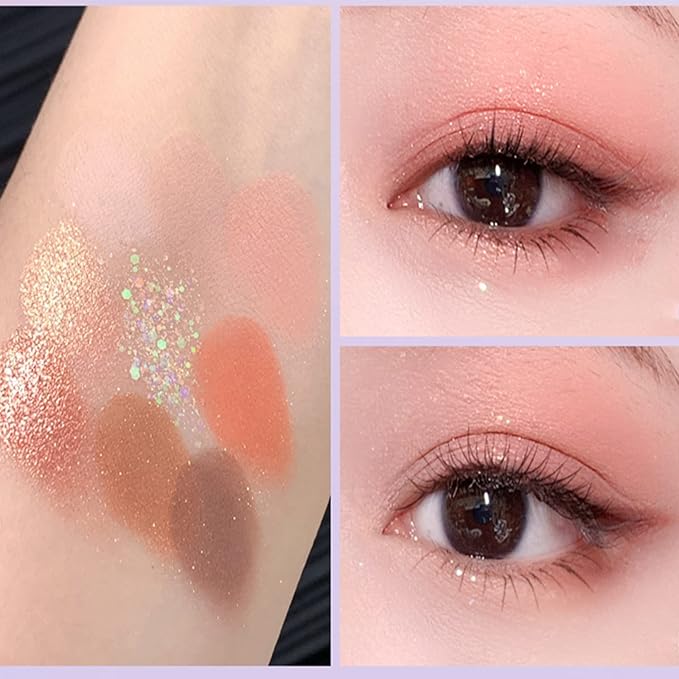 Violet Fairy 9 Color Eyeshadow Palette, Warm Neutrals (02)-BrightBean Baby