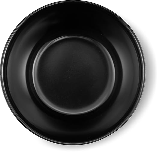 Carlisle FoodService Products Dallas Ware Reusable Plastic Bowl Bouillon Cup Bowl for Home and Restaurant, Melamine, 8 Ounces, Black, (Pack of 24)