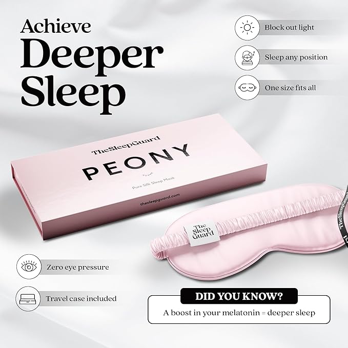 Pure Silk Sleep Mask [100% 6A Mulberry Silk, 22 Momme] Light Blocking Travel Essentials. Eye Masks for Sleeping. Black Oeko-Tex Blindfold. Eye Covers for Men & Women-BrightBean Baby