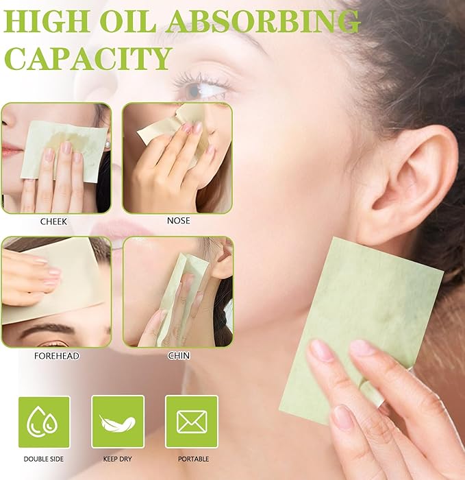 1000pcs Oil Blotting Sheets for Face, Blotting Paper for Oily Skin, Clean and Clear Oil Absorbing Sheets-BrightBean Baby