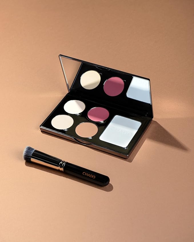 Monts & Merveilles Face Palette – Cream | Bronzer, Concealer, Contour, Blush, Setting Powder | Long Lasting | Face and Cheek Sculpting Palette | Refillable | Cruelty Free (Light to Medium Skin)-BrightBean Baby