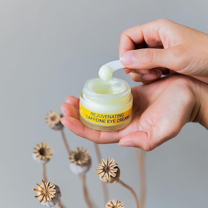 Doppeltree Caffeine Under Eye Cream Anti Aging Men and Women, for Wrinkles, Puffy Eyes and Dark Circles - Brightening & Firming, Minimize Bags, Puffiness and Fine Lines-BrightBean Baby