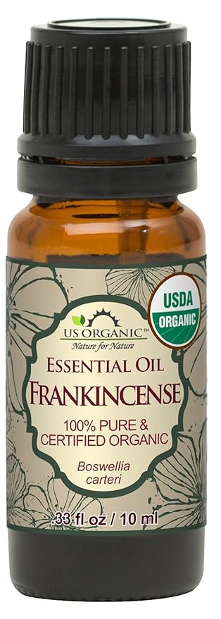 US Organic 100% Pure Frankincense (Boswellia Carteri) Essential Oil - Sourced from The Horn of Africa, USDA Certified Organic, Use Topically or in Diffuser, Perfect for Yoga or Meditation (10 ml)-BrightBean Baby