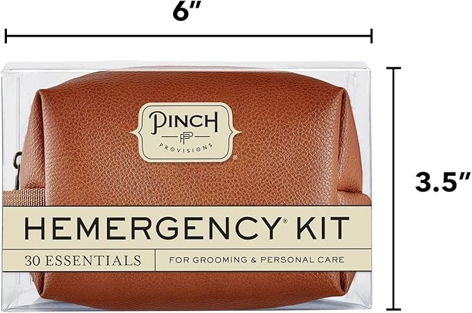 Pinch Provisions Hemergency Kit for Men, includes 30 Style & Grooming Essentials, Gift & Accessory for Grooms, Best Man, Personal Care, Travel or Cars-BrightBean Baby