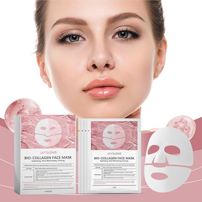 Retinol Collagen Face Mask – Korean Tightening Hydrogel Overnight Mask, Deep Moisturizing & Elasticity Boost, Long-Lasting Hydration & Brightening Skin (Deep Hydrating Mask)-BrightBean Baby