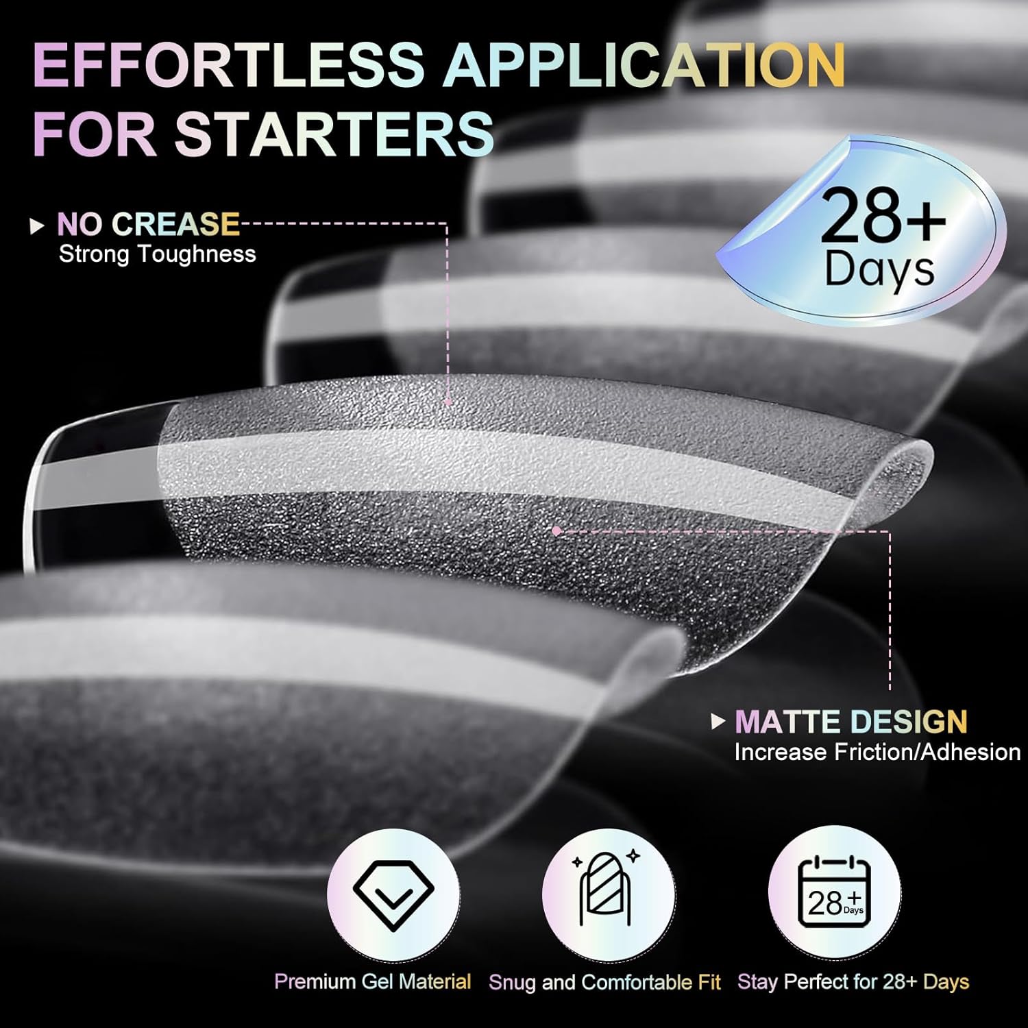 Extra Short Coffin Nail Tips, 240Pcs Soft Gel Nails, Half Matte Full Cover False Nail Tips for Nail Extension, Manicure, Home DIY, Salon, 12 Sizes, Pre-Shaped Acrylic Gelly Nails-BrightBean Baby