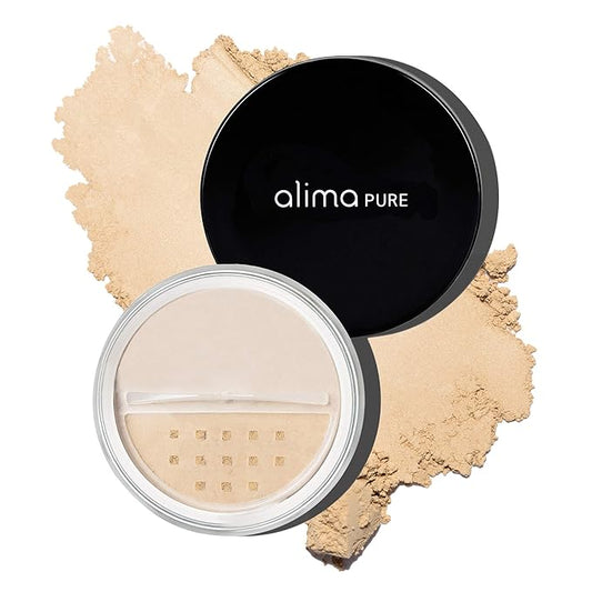 Alima Pure Matte Foundation Loose Mineral Powder Foundation Makeup, Loose Powder Makeup Oil Free Talc Free Powder, Natural Makeup Mineral Foundation Full Coverage Natural Foundation Powder .15 oz/4.5g-BrightBean Baby