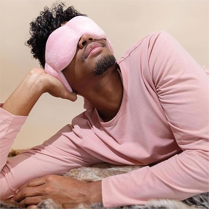 Nodpod Gentle Pressure Sleep Mask | Patented Light Blocking Design for Sleeping, Traveling & Relaxation - Blush Pink-BrightBean Baby