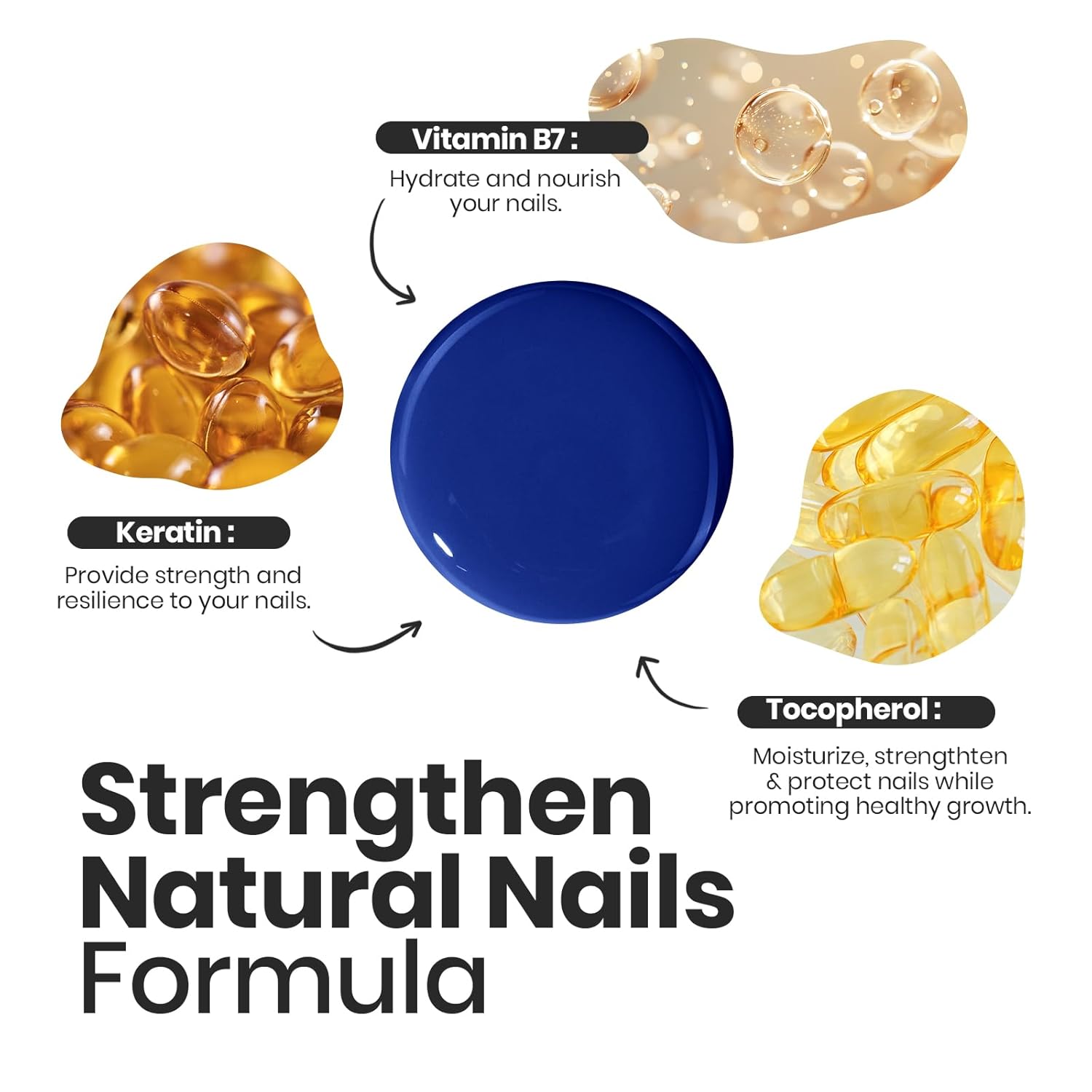 Beetles 4th of July Nail Polish Set - 6 Colors White Red Blue Nail Polish Kit Sparkle Glitter Fingernail, Quick Dry & Long Lasting Beetles Midnight Fireworks Diy Nail Art Design Gifts for Women-BrightBean Baby