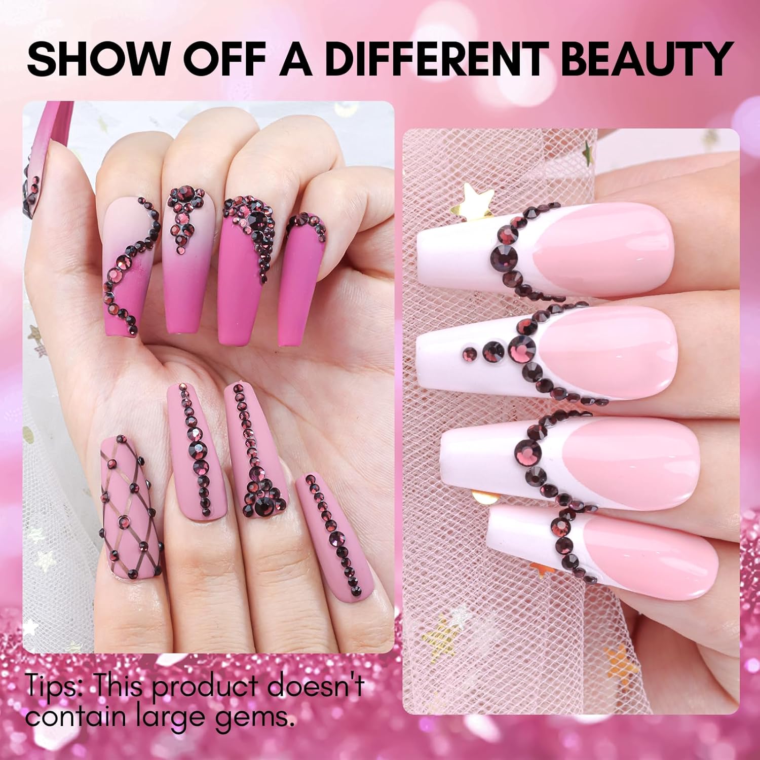 Makartt Dark Purple Nail Rhinestone Flatback Rhinestone Round Amethyst Crystal Glass Nail Charms Diamonds Nail Jewels Rhinestones for DIY Crafts Makeup Nail Art Supplies Accessories Christmas Gift-BrightBean Baby