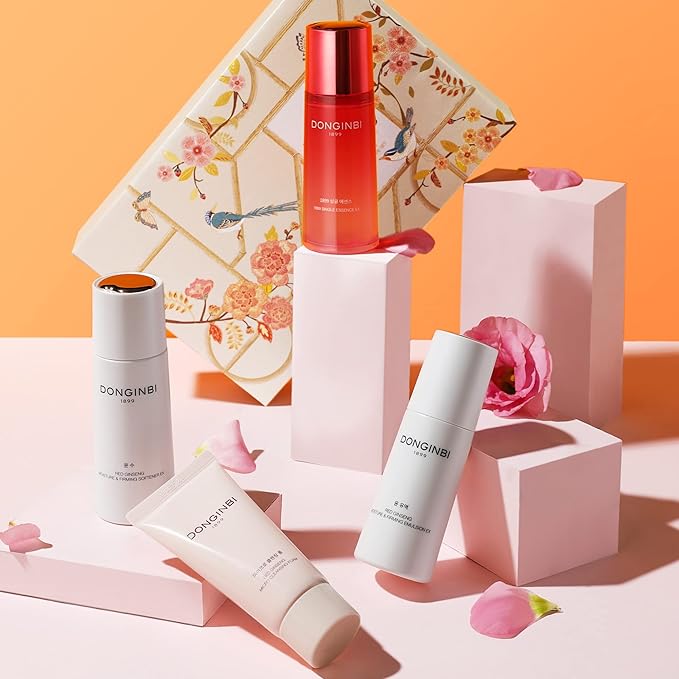 [Upgraded] DONGINBI Korean Red Ginseng Essential Care Set EX, Anti Aging Skin Care Routine Kit - Skin Moisturizing For All Skin Type-BrightBean Baby