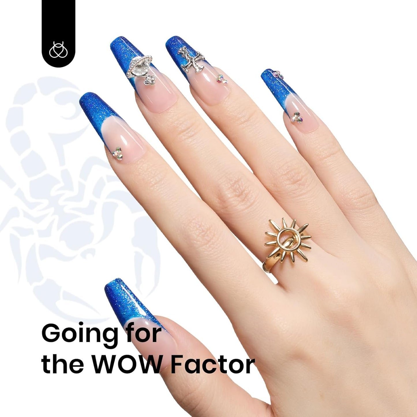 Beetles Glitter Gel Nail Polish, Blue Gel Polish Dark Purple Blue Color Gel Polish Soak Off Gel Nail Art Salon Nail Art DIY Home Nails Gifts for Women Women Manicure, 1 Pcs 15ml-BrightBean Baby