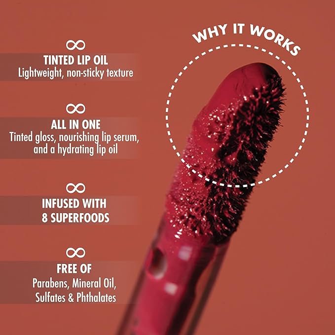 YENSA Super 8 Lip Oil, Natural Korean Moisturizing Gloss, No-Sticky Transparent Formula For Hydrating Lip Care (Boss Berry) .22 fl oz-BrightBean Baby