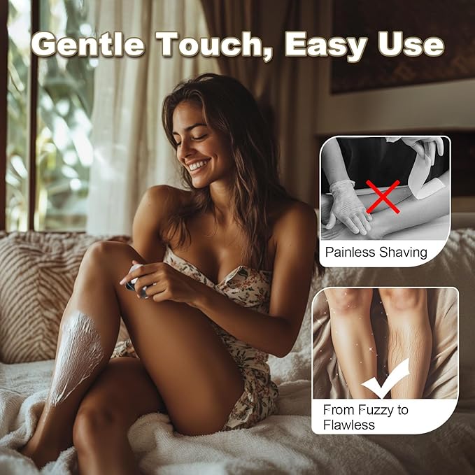 Facial Hair Removal for Women, 3D Floating Blade Rotary Razor, Wet/Dry Electric Shaver, Portable & USB Rechargeable Epilator Hair Remover for Face, Upper Lip, Chin, Arms & Legs (Silver)-BrightBean Baby