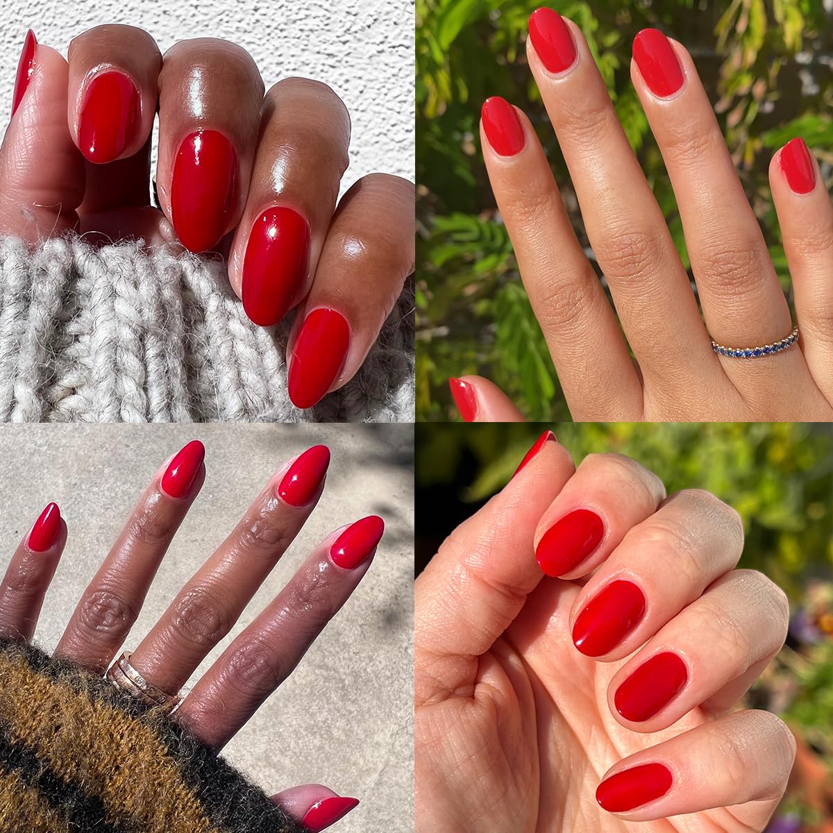 Olive & June Quick Dry Nail Polish | Instant, Fast-Drying, Smudgeproof Color | 15-free, Vegan, Cruelty-Free Formula | Lasts up to 5 Days | Salon-Quality Manicure, Pedicure at Home | Smooch Scarlet Red-BrightBean Baby