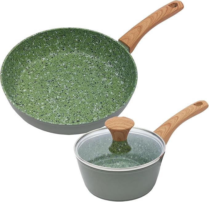 Nonstick Cookware Set 2-Piece 10.25" Green - PFOA Free