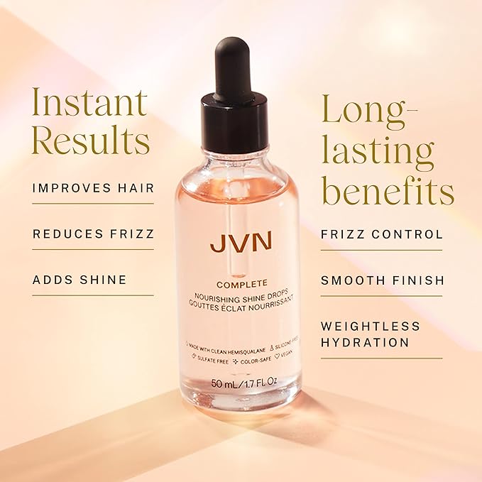 JVN Complete Nourishing Hair Oil Shine Drops 1.7 oz/ 50 mL-BrightBean Baby