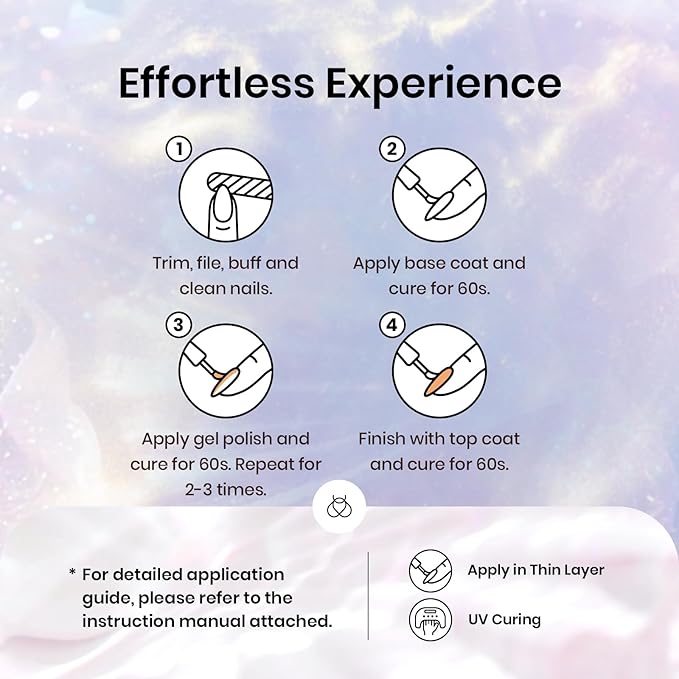 Beetles Pearl Gel Nail Polish Set - Ocean Treasures Gel Polish, 20 Colors Glitter Cat Eye Pink Red Mermaid Swirl Thread Effect Soak off Nail Gel for DIY Manicure Gift for Women-BrightBean Baby