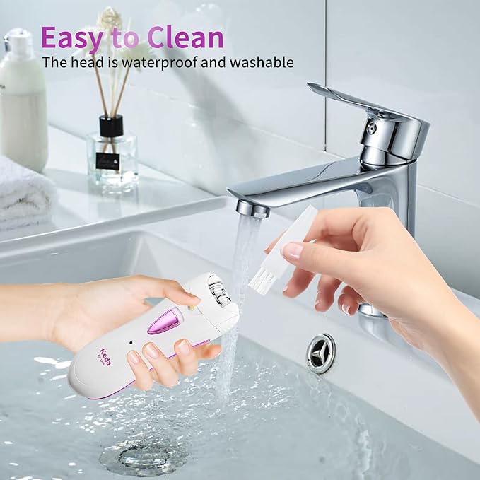 Smooth Glide Epilators Hair Removal for Women, Rechargeable Epilator, Portable Glamorous Skin Epilator for Women Face with LED Light, Hair Removal Device for Armpits/Bikini Line/Chin/Arms/Legs-BrightBean Baby