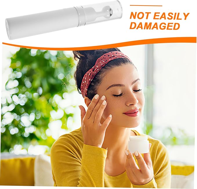 balacoo Creami Buttercream Essential Oil Eye Creams Refillable Cream Bottle Empty Roller Ball Applicator Eye Cream Applicator White Portable Acrylic Dispensing Bottle Travel-BrightBean Baby