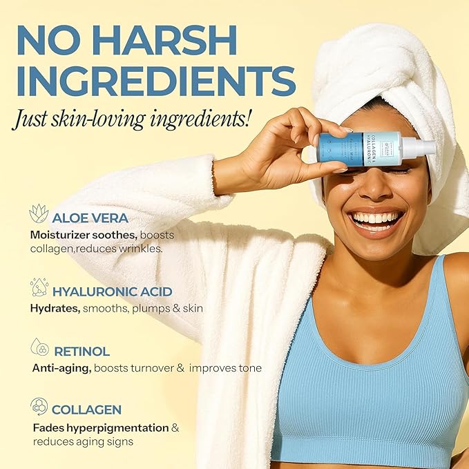 Hyaluronic Acid & Collagen Face Mist - Dermatologist Tested, Moisturizes & Tones Skin, Anti-Aging, Natural Ingredients, Cruelty-Free Korean Skin Care - All Skin Types - 4 OZ (2 Pack)-BrightBean Baby