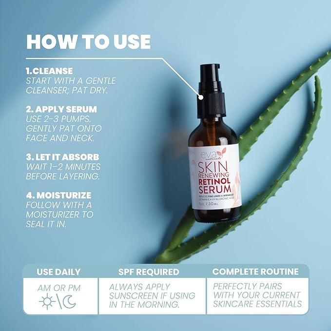 Retinol Serum for Face with Hyaluronic Acid & Vitamin E - For Anti-Aging, Fine Lines, Wrinkles, Resurfacing, Acne Marks and Scars, Skin Brightening, Dark Spot Correction Night Serum - 1oz-BrightBean Baby