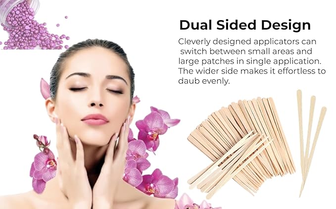 Mibly 1000 Pcs Wooden Wax Sticks - Eyebrow, Lip, Nose Small Waxing Applicator Sticks for Hair Removal and Smooth Skin - Spa and Home Usage-BrightBean Baby