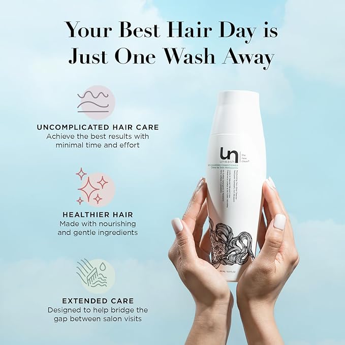 Unwash Bio-Cleansing Conditioner - Gentle, Hydrating Co-Wash Cleansing Conditioner, Sulfate & Paraben Free, for Curly, Coily & Dry Hair, 13.5 fl oz-BrightBean Baby