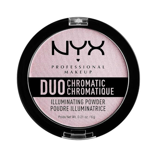 NYX PROFESSIONAL MAKEUP Duo Chromatic Illuminating Powder, Lavender Steel-BrightBean Baby