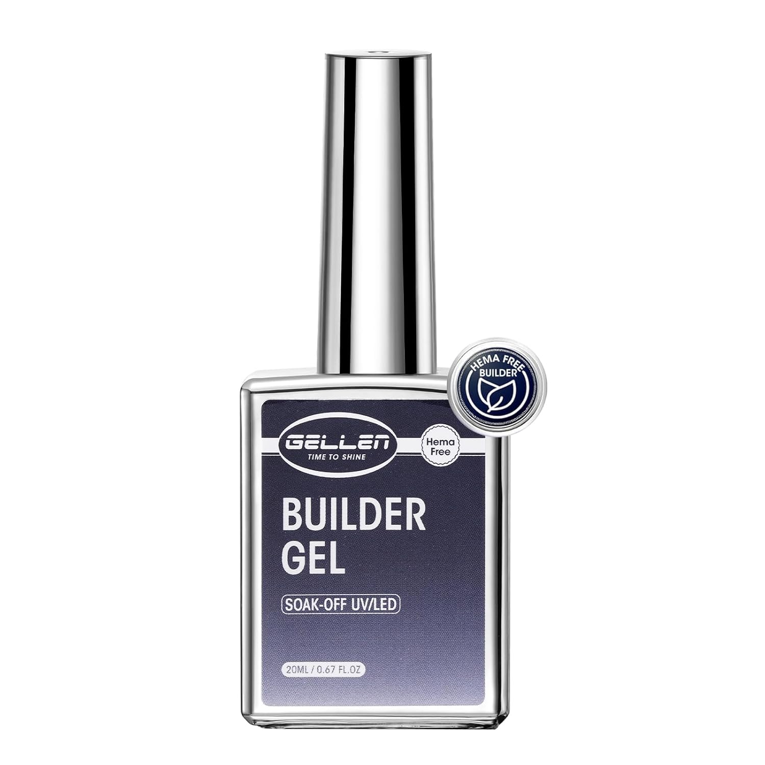 Gellen Salon-Grade Builder Gel for Nails, 5 in 1 Hema Free Clear Builder Gel for Nail Apex Strengthener 20ml Clear Builder GelNail Polish in Upgraded Bottle U V Cured for Home DIY-BrightBean Baby