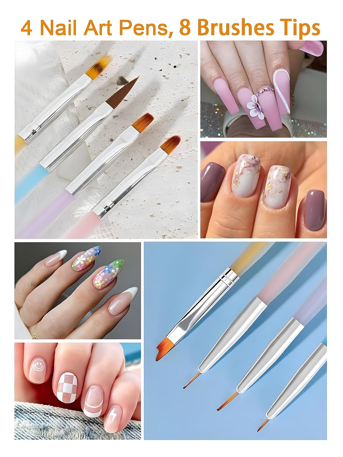 French Tip Nail Stamp Kit – Complete French Nail Art Set with Nail Guide Stickers, Nail Art Brush and Dual Head Silicone Stamper | Perfect for DIY Nail Designs-BrightBean Baby