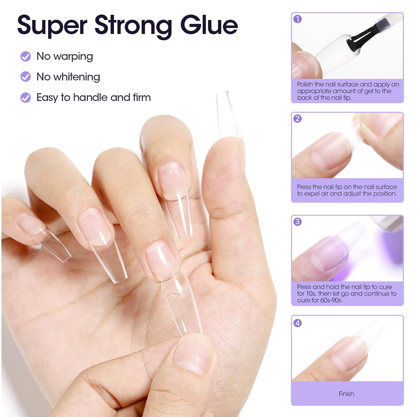 Gellen 7 in 1 Multifunctional Blending Gel in a Bottle - Blooming Gel, Nail Glue, Nail Strengthener, Home Salon DIY Manicure for Women Girls-BrightBean Baby