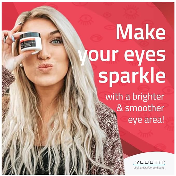 YEOUTH Retinol Eye Cream with Hyaluronic Acid, Hydrating Under Eye Cream for a Refreshed Appearance, Retinol Cream for Face, Eye Care 2oz-BrightBean Baby