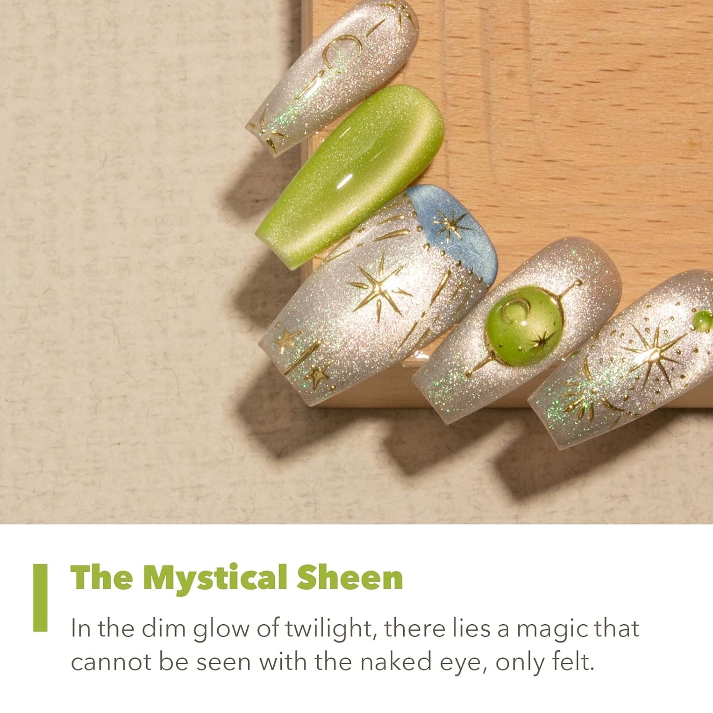 High-Density Cat Eye Gel Nail Polish with Magnet Stick, 15ml Dopamine Color Palette, Magnetic Effect Gel for DIY Manicure, Multiple Color Options - Emerald Gleam-BrightBean Baby