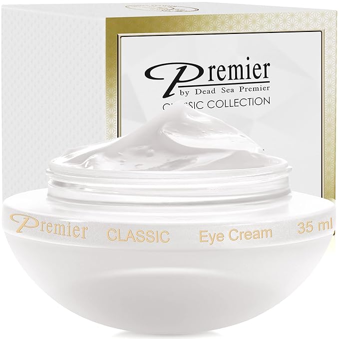 Premier Dead Sea Eye Cream, Age defying, Helps minimize wrinkles, Dark circles, sagging skin, Reduce bags, vitamin A & E, hyaluronic acid, anti-aging, Hypoallergenic, classic collection 1.2fl oz-BrightBean Baby