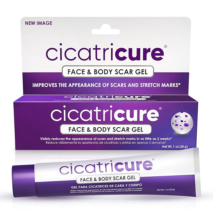 Cicatricure Advanced Scar Gel for Face & Body - Proven Results in 2 Weeks, Scar Treatment for Surgical Scars, Stretch Marks, Scars of Burns and Injuries, Acne Scar Treatment, 1 oz (28 g)-BrightBean Baby