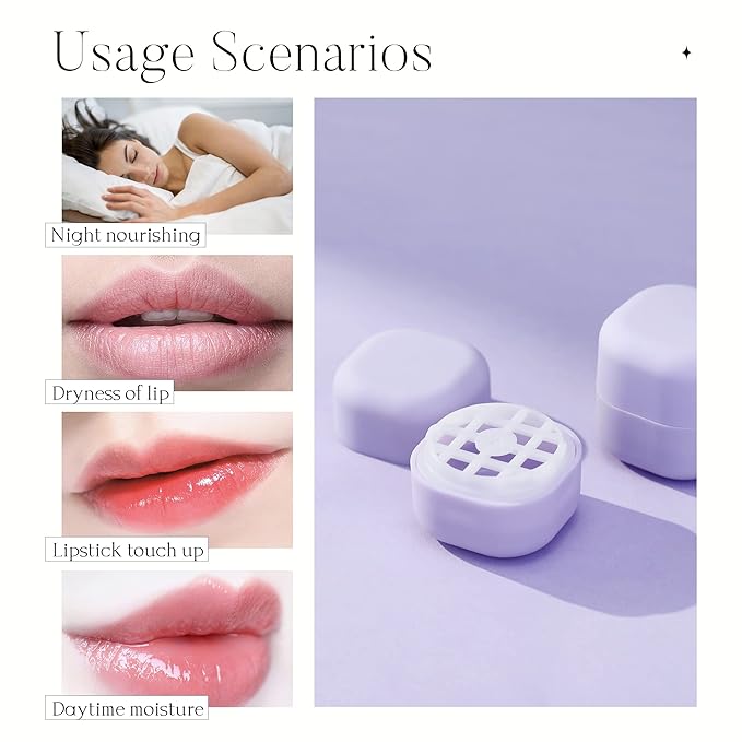 0.25 oz（7g） Empty Lip Balm Square Containers Tubes Lipstick 12 Pieces for Make Natural Lip Balm Lip Care - DIY & BPA FREE (Purple)-BrightBean Baby