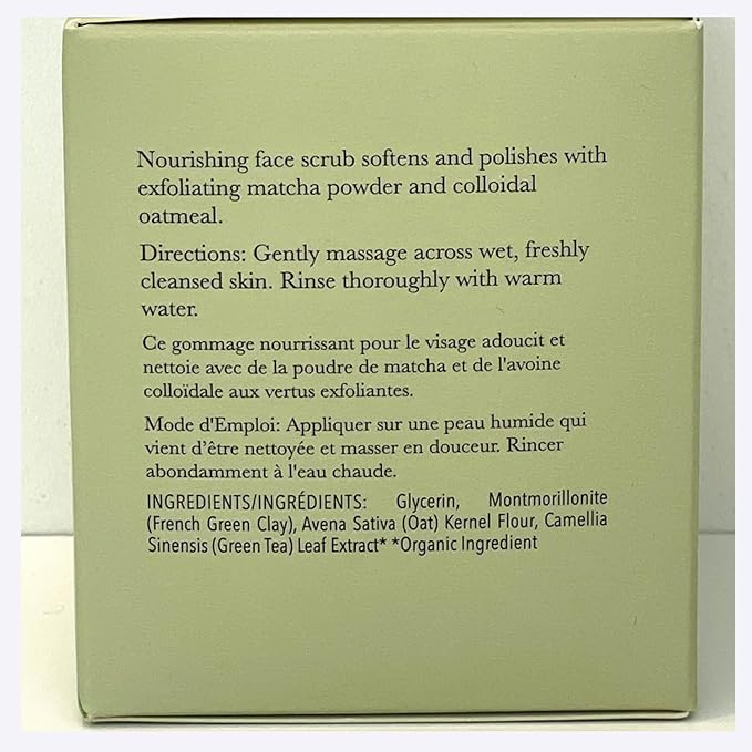 100% PURE Matcha Oat Face Scrub Facial for Glowy Radiant Skin Exfoliator & Pore Minimizer Natural Skincare for Women & Men, Vegan - 3 oz-BrightBean Baby