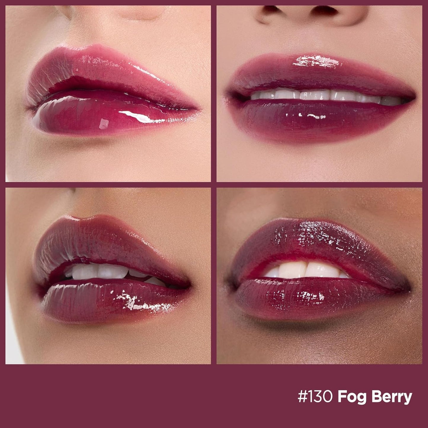 Laka Fruity Glam Lip Tint Mini, Glowing Lip Stain with Wide Color Spectrum, Hydrating & Lightweight Texture, Long-Lasting Bold Stain, Non-Sticky, Vegan, K-Beauty (#130 Fog Berry)-BrightBean Baby