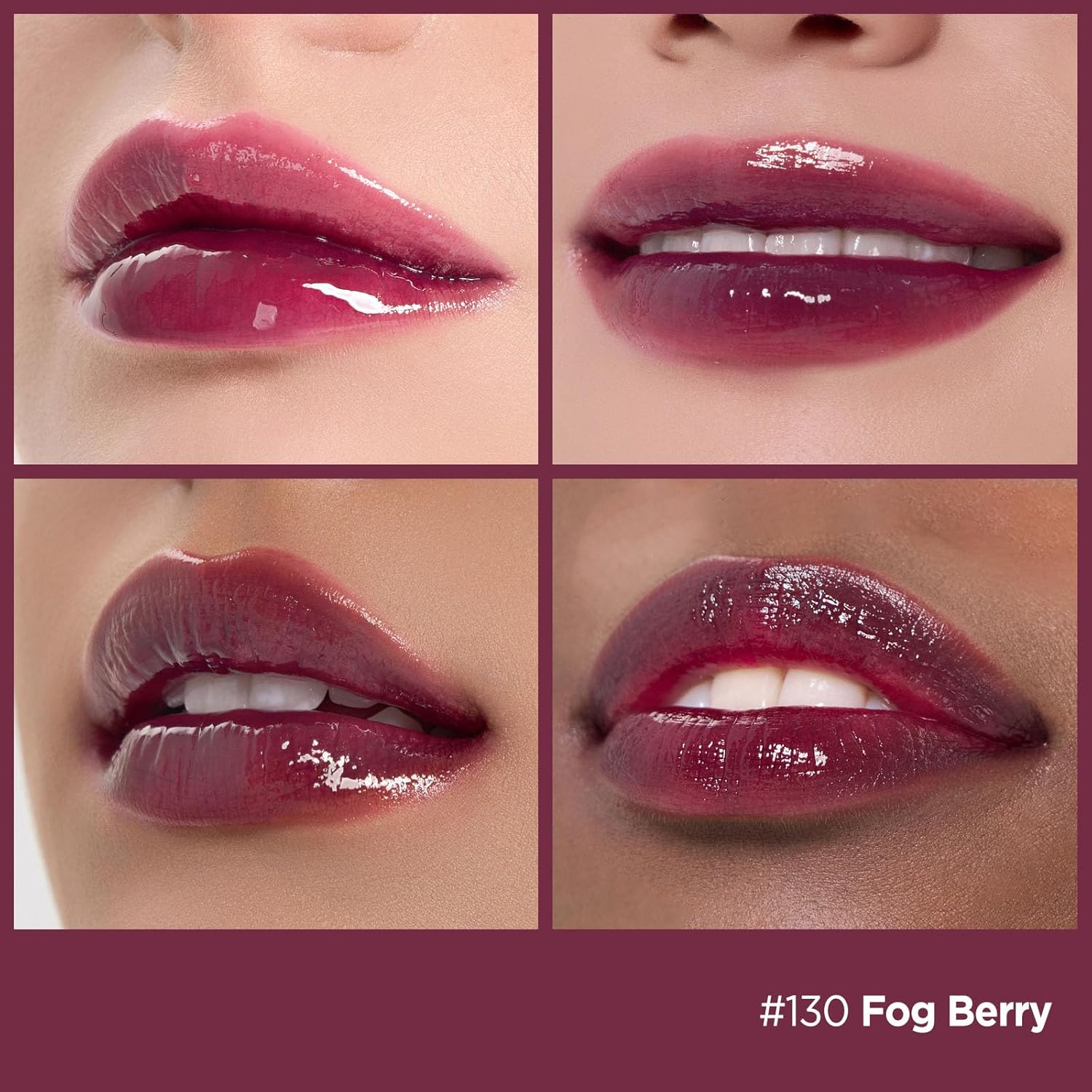 Laka Fruity Glam Lip Tint Mini, Glowing Lip Stain with Wide Color Spectrum, Hydrating & Lightweight Texture, Long-Lasting Bold Stain, Non-Sticky, Vegan, K-Beauty (#130 Fog Berry)-BrightBean Baby